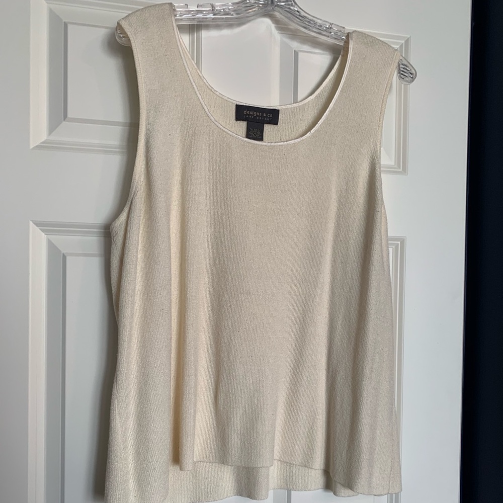 Size26/28 - Cream Camisole with silk neckline trim